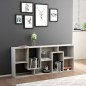 vidaXL Estantería madera contrachapada gris hormigón 67x24x161 cm vidaXL Estantería madera contrachapada gris hormigón 67x24x161 cm