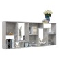 vidaXL Estantería madera contrachapada gris hormigón 67x24x161 cm vidaXL Estantería madera contrachapada gris hormigón 67x24x161 cm