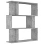vidaXL Estantería madera contrachapada gris hormigón 80x24x96cm vidaXL Estantería madera contrachapada gris hormigón 80x24x96cm