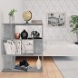 vidaXL Estantería madera contrachapada gris hormigón 80x24x96cm vidaXL Estantería madera contrachapada gris hormigón 80x24x96cm