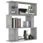 vidaXL Estantería madera contrachapada gris hormigón 80x24x96cm vidaXL Estantería madera contrachapada gris hormigón 80x24x96cm