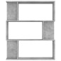 vidaXL Estantería madera contrachapada gris hormigón 80x24x96cm vidaXL Estantería madera contrachapada gris hormigón 80x24x96cm