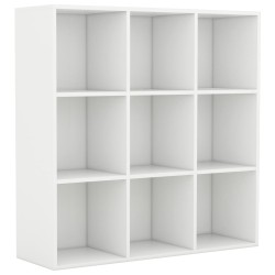 vidaXL Estantería de madera contrachapada blanco 98x30x98 cm