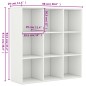 vidaXL Estantería de madera contrachapada blanco 98x30x98 cm vidaXL Estantería de madera contrachapada blanco 98x30x98 cm