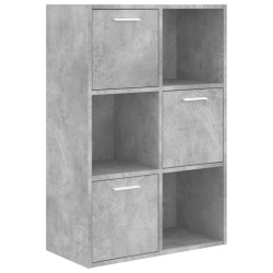 vidaXL Armario almacenamiento madera contrachapada gris 60x29,5x90 cm