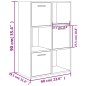 vidaXL Armario almacenamiento madera contrachapada gris 60x29,5x90 cm vidaXL Armario almacenamiento madera contrachapada gris 60x29,5x90 cm