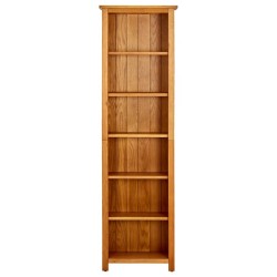 vidaXL Estantería de 6 niveles madera maciza de roble 52x22x180 cm