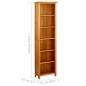 vidaXL Estantería de 6 niveles madera maciza de roble 52x22x180 cm vidaXL Estantería de 6 niveles madera maciza de roble 52x22x180 cm