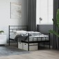 vidaXL Estructura de cama con cabecero y estribo metal negro 80x200 cm vidaXL Estructura de cama con cabecero y estribo metal negro 80x200 cm
