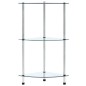 vidaXL Estantería 3 niveles cristal templado transparente 30x30x67 cm vidaXL Estantería 3 niveles cristal templado transparente 30x30x67 cm