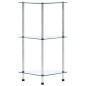 vidaXL Estantería 3 niveles cristal templado transparente 30x30x67 cm vidaXL Estantería 3 niveles cristal templado transparente 30x30x67 cm