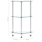 vidaXL Estantería 3 niveles cristal templado transparente 30x30x67 cm vidaXL Estantería 3 niveles cristal templado transparente 30x30x67 cm