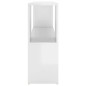 vidaXL Librería de madera contrachapada blanco brillante 100x24x63 cm vidaXL Librería de madera contrachapada blanco brillante 100x24x63 cm