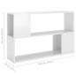 vidaXL Librería de madera contrachapada blanco brillante 100x24x63 cm vidaXL Librería de madera contrachapada blanco brillante 100x24x63 cm