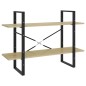 vidaXL Estantería de 2 niveles contrachapada roble Sonoma 100x30x70 cm vidaXL Estantería de 2 niveles contrachapada roble Sonoma 100x30x70 cm