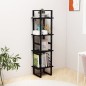 vidaXL Estantería 4 niveles madera maciza de pino negro 40x30x140 cm vidaXL Estantería 4 niveles madera maciza de pino negro 40x30x140 cm