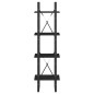 vidaXL Estantería 4 niveles madera maciza de pino negro 40x30x140 cm vidaXL Estantería 4 niveles madera maciza de pino negro 40x30x140 cm