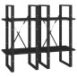 vidaXL Estantería 4 niveles madera maciza de pino negro 40x30x140 cm vidaXL Estantería 4 niveles madera maciza de pino negro 40x30x140 cm