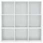 vidaXL Estantería madera contrachapada blanco brillante 98x30x98 cm vidaXL Estantería madera contrachapada blanco brillante 98x30x98 cm