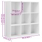 vidaXL Estantería madera contrachapada blanco brillante 98x30x98 cm vidaXL Estantería madera contrachapada blanco brillante 98x30x98 cm