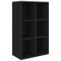 vidaXL Estantería/Aparador madera de ingeniería negro 66x30x98 cm vidaXL Estantería/Aparador madera de ingeniería negro 66x30x98 cm
