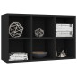 vidaXL Estantería/Aparador madera de ingeniería negro 66x30x98 cm vidaXL Estantería/Aparador madera de ingeniería negro 66x30x98 cm