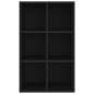 vidaXL Estantería/Aparador madera de ingeniería negro 66x30x98 cm vidaXL Estantería/Aparador madera de ingeniería negro 66x30x98 cm