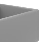 vidaXL Lavabo cuadrado rebosadero cerámica gris claro mate 41x41 cm vidaXL Lavabo cuadrado rebosadero cerámica gris claro mate 41x41 cm