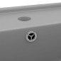 vidaXL Lavabo cuadrado rebosadero cerámica gris claro mate 41x41 cm vidaXL Lavabo cuadrado rebosadero cerámica gris claro mate 41x41 cm