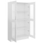 vidaXL Vitrina de madera ingeniería blanco brillo 82,5x30,5x150 cm vidaXL Vitrina de madera ingeniería blanco brillo 82,5x30,5x150 cm