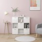 vidaXL Estantería librería madera contrachapada blanco 90x30x90 cm