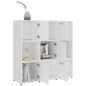 vidaXL Estantería librería madera contrachapada blanco 90x30x90 cm
