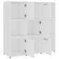 vidaXL Estantería librería madera contrachapada blanco 90x30x90 cm