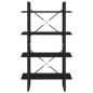vidaXL Estantería 4 niveles madera contrachapada negro 80x30x140 cm vidaXL Estantería 4 niveles madera contrachapada negro 80x30x140 cm