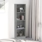 vidaXL Estantería de 4 niveles contrachapada gris Sonoma 40x24x143 cm vidaXL Estantería de 4 niveles contrachapada gris Sonoma 40x24x143 cm