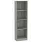 vidaXL Estantería de 4 niveles contrachapada gris Sonoma 40x24x143 cm vidaXL Estantería de 4 niveles contrachapada gris Sonoma 40x24x143 cm