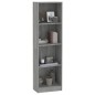 vidaXL Estantería de 4 niveles contrachapada gris Sonoma 40x24x143 cm vidaXL Estantería de 4 niveles contrachapada gris Sonoma 40x24x143 cm
