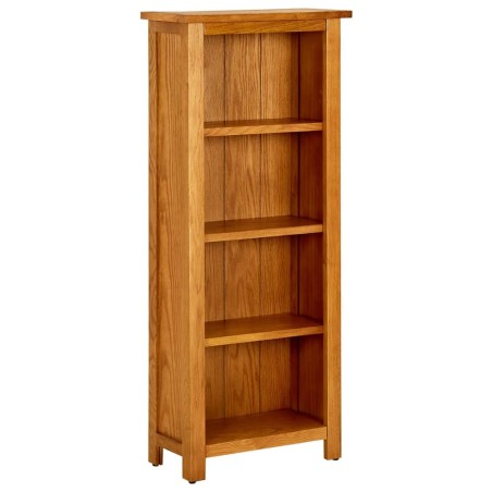 vidaXL Estantería de 4 niveles madera maciza de roble 45x22x110 cm