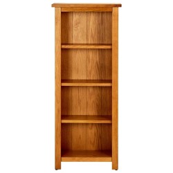 vidaXL Estantería de 4 niveles madera maciza de roble 45x22x110 cm