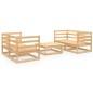 vidaXL Juego de muebles de jardín 5 piezas madera maciza de pino vidaXL Juego de muebles de jardín 5 piezas madera maciza de pino