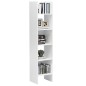 vidaXL Estantería madera contrachapada blanco brillante 40x35x180 cm vidaXL Estantería madera contrachapada blanco brillante 40x35x180 cm