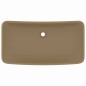 vidaXL Lavabo rectangular de lujo de cerámica crema mate 71x38 cm vidaXL Lavabo rectangular de lujo de cerámica crema mate 71x38 cm