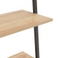vidaXL Estantería inclinada 4 baldas marrón claro negro 64x34x150,5 cm vidaXL Estantería inclinada 4 baldas marrón claro negro 64x34x150,5 cm