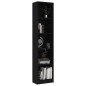 vidaXL Estantería de 5 niveles madera contrachapada negra 40x24x175 cm vidaXL Estantería de 5 niveles madera contrachapada negra 40x24x175 cm