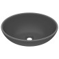 vidaXL Lavabo de lujo ovalado cerámica gris oscuro mate 40x33 cm vidaXL Lavabo de lujo ovalado cerámica gris oscuro mate 40x33 cm