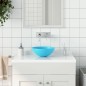 vidaXL Lavabo de cuarto de baño redondo cerámica verde claro vidaXL Lavabo de cuarto de baño redondo cerámica verde claro