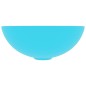 vidaXL Lavabo de cuarto de baño redondo cerámica verde claro vidaXL Lavabo de cuarto de baño redondo cerámica verde claro