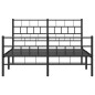 vidaXL Estructura de cama cabecero y pie de cama metal negro 160x200cm vidaXL Estructura de cama cabecero y pie de cama metal negro 160x200cm