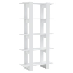 vidaXL Estantería/divisor de espacios blanco brillo 80x30x160 cm