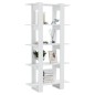 vidaXL Estantería/divisor de espacios blanco brillo 80x30x160 cm vidaXL Estantería/divisor de espacios blanco brillo 80x30x160 cm